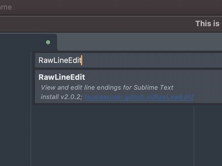 Raw Line Edit Package